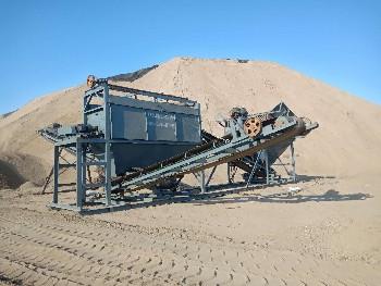 矿渣废料筛洗设备矿山碎石破碎制砂机风化砂移动洗沙机
